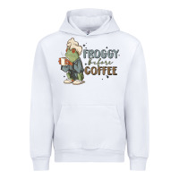 White froggy before coffee Urban Hoodie - MaliasSmallBusiness
