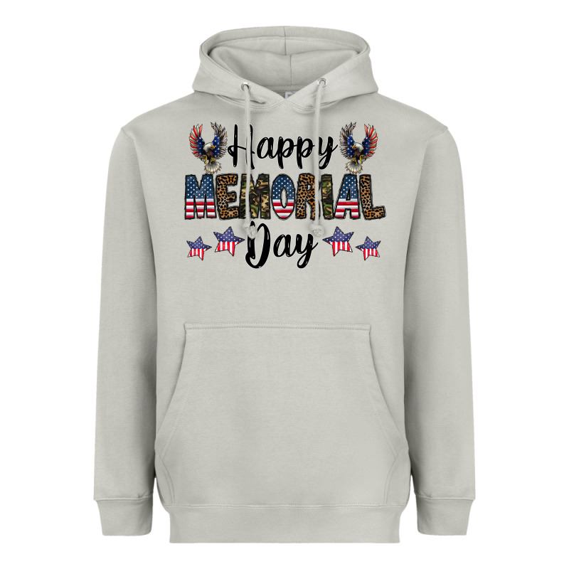 Happy Memorial Day Heavyweight Hoodie by CowhideDigitalArt | Teevron