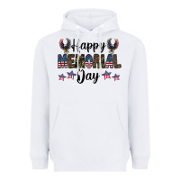 White happy memorial day Heavyweight Hoodie - CowhideDigitalArt