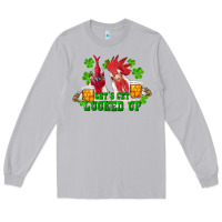 Moon Dust st. patricks day roosters lets get lucked up Long Sleeve Tee - RanaPortraitStore