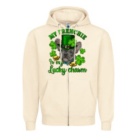 Sandshell st.patrick's day my french bulldog is my lucky charm Zipper Hoodie - RanaPortraitStore