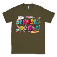 Army Green school nurse Classic Tee - Zillion Design Studio