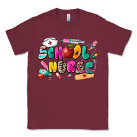 Burgundy school nurse Classic Tee - Zillion Design Studio