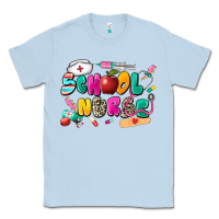 Dusty Blue school nurse Classic Tee - Zillion Design Studio