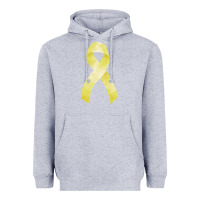 Heather Grey sarcoma or bone cancer ribbon Heavyweight Hoodie - FaDigitalArtStudio