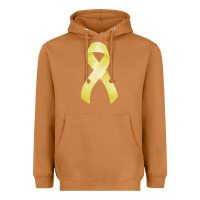 Meerkat sarcoma or bone cancer ribbon Heavyweight Hoodie - FaDigitalArtStudio