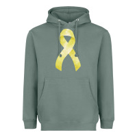 Sage sarcoma or bone cancer ribbon Heavyweight Hoodie - FaDigitalArtStudio