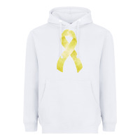 White sarcoma or bone cancer ribbon Heavyweight Hoodie - FaDigitalArtStudio