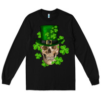 Black st. patricks day skull Long Sleeve Tee - RanaPortraitStore