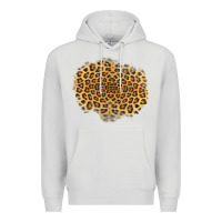 Dove Grey leopard patch Premium Hoodie - Jasminsmagicworld