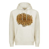 Oatmeal Heather leopard patch Premium Hoodie - Jasminsmagicworld
