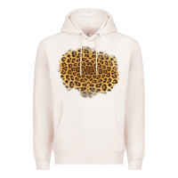Pale Pink leopard patch Premium Hoodie - Jasminsmagicworld