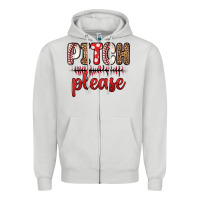 Dove Grey pitch please Zipper Hoodie - Zillion Design Studio