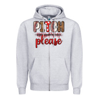 Heather Grey pitch please Zipper Hoodie - Zillion Design Studio