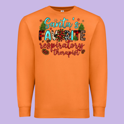 Santa S Favorite Respiratory Therapist Premium Sweatshirt Designed By Jahusdesignshop