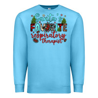 Ocean Blue santa s favorite respiratory therapist Premium Sweatshirt - JahusDesignShop