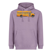 Lavender school bus Heavyweight Hoodie - FaDigitalArtStudio