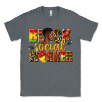 Charcoal Heather black social worker Classic Tee - texasbilliewilder