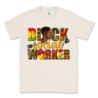 Natural black social worker Classic Tee - texasbilliewilder