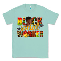 Seafoam black social worker Classic Tee - texasbilliewilder