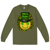 Army Green st. patricks day pinch proof lucky face Long Sleeve Tee - RanaPortraitStore