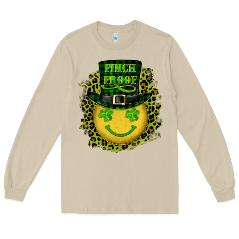 St. Patricks Day Pinch Proof Lucky Face Long Sleeve Tee by RanaPortraitStore | Teevron