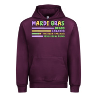 Mauve Wine mardi gras beads Urban Hoodie - MaliasSmallBusiness