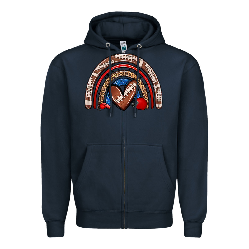 Football Rainbow Zipper Hoodie by Zillion Design Studio | Teevron