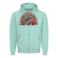 Seafoam football rainbow Zipper Hoodie - Zillion Design Studio