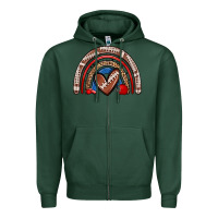 Sports Green football rainbow Zipper Hoodie - Zillion Design Studio