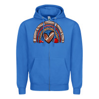 True Royal football rainbow Zipper Hoodie - Zillion Design Studio