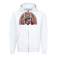 White football rainbow Zipper Hoodie - Zillion Design Studio