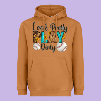 Look Pretty  Play Dirty Heavyweight Hoodie Designed By Hra Design Shop