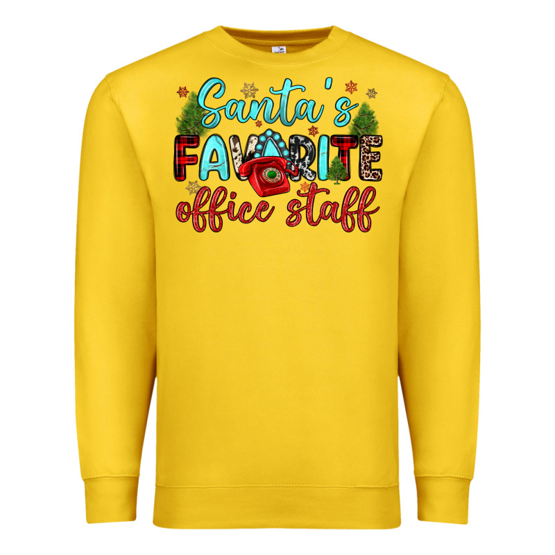 Santa S Favorite Office Staff Premium Sweatshirt by JahusDesignShop | Teevron