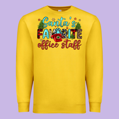 Santa S Favorite Office Staff Premium Sweatshirt Designed By Jahusdesignshop