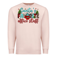 Pale Pink santa s favorite office staff Premium Sweatshirt - JahusDesignShop