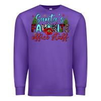 Purple santa s favorite office staff Premium Sweatshirt - JahusDesignShop