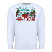 White santa s favorite office staff Premium Sweatshirt - JahusDesignShop