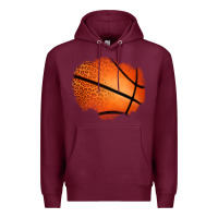 Burgundy leopard basketball patch Premium Hoodie - Jasminsmagicworld