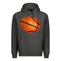 Charcoal Heather leopard basketball patch Premium Hoodie - Jasminsmagicworld