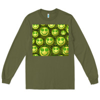 Army Green st. patricks day lucky face Long Sleeve Tee - RanaPortraitStore