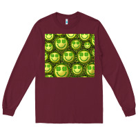 Burgundy st. patricks day lucky face Long Sleeve Tee - RanaPortraitStore