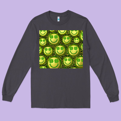 Long Sleeve Tee st. patricks day lucky face