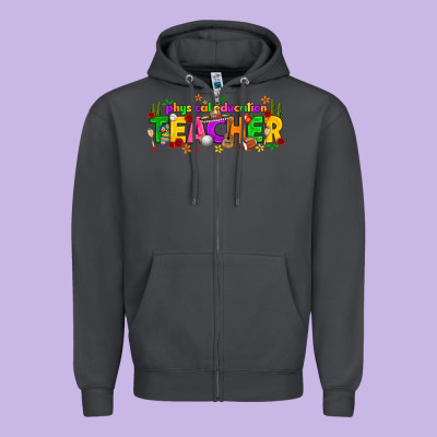 Physical Education Teacher Cinco De Mayo Zipper Hoodie Designed By Texasbilliewilder