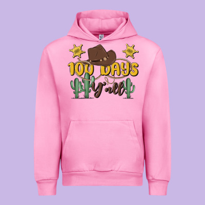 100 Days Y'all Urban Hoodie Designed By Maliassmallbusiness