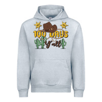 Heather Grey 100 days y'all Urban Hoodie - MaliasSmallBusiness