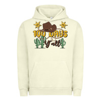 Pigment Pistachio 100 days y'all Urban Hoodie - MaliasSmallBusiness