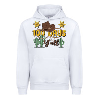 White 100 days y'all Urban Hoodie - MaliasSmallBusiness