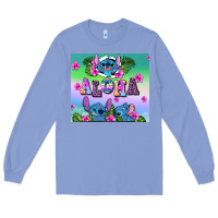 Colony Blue aloha stitch Long Sleeve Tee - AdoDesignShop