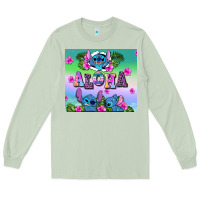 Matcha aloha stitch Long Sleeve Tee - AdoDesignShop